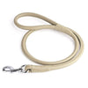 Dogline Soft Round Leather Leash Beige (1/2x4')