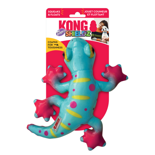 KONG Shieldz Tropics Gecko Dog Toy