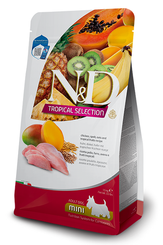 Farmina N&D Tropical Selection Canine Chicken, Spelt, Oats And Tropical Fruits Adult Mini