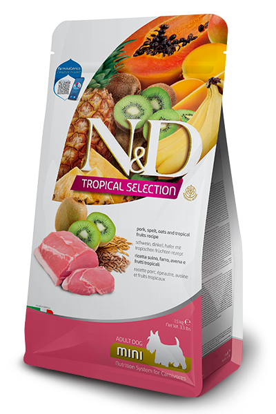 Farmina N&D Tropical Selection Canine Pork, Spelt, Oats and Tropical Fruits Adult Mini Recipe (3.3 lb)