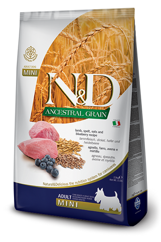 Farmina N&D Ancestral Grain Lamb & Blueberry Adult Dog Mini