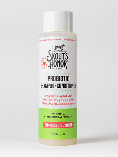 Skout's Honor Probiotic Shampoo + Conditioner Sunkissed Coconut for Dogs (16 oz)