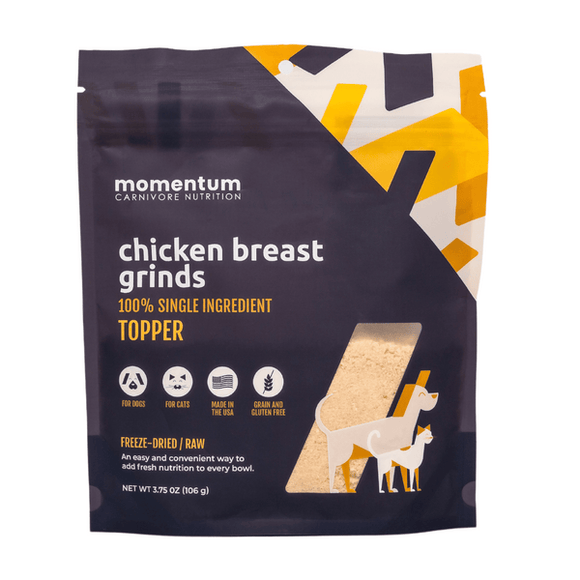 Momentum Carnivore Nutrition Freeze-Dried Chicken Breast Topper for Dogs & Cats