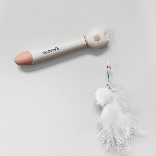 McLovin's 3-in-1 Cat Wand Toy with Feather Cat Teaser