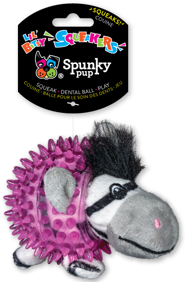 Spunky Pup Lil' Bitty Squeakers Zebra