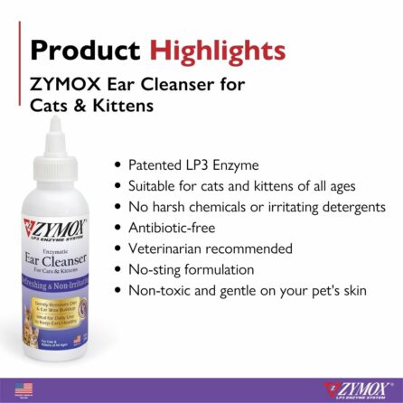 ZYMOX® Enzymatic Ear Cleanser for Cats and Kittens