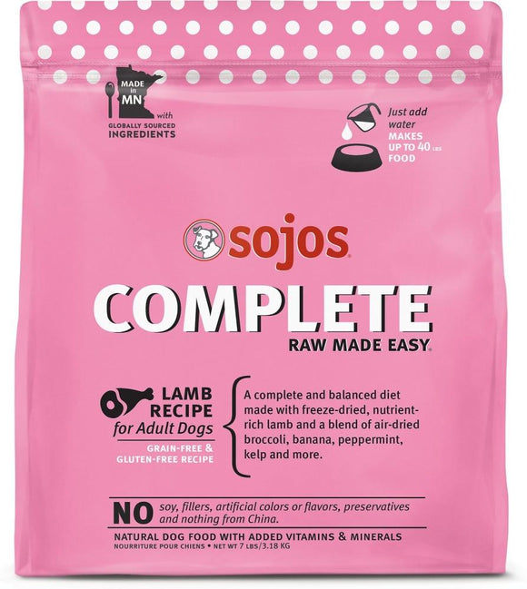 Sojos Lamb Complete Dog Food Mix