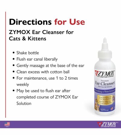 ZYMOX® Enzymatic Ear Cleanser for Cats and Kittens (4 oz)