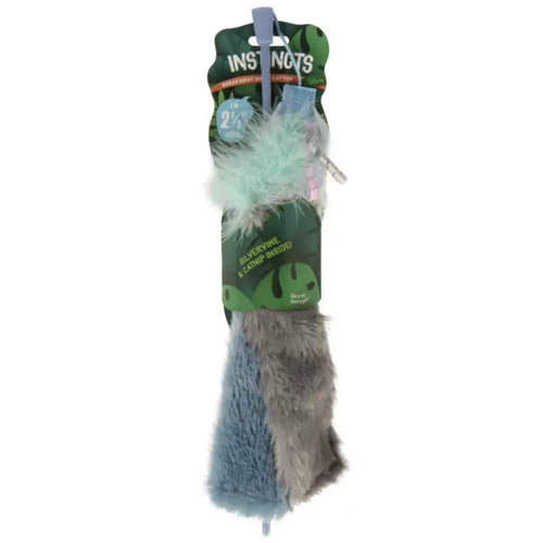 Petlinks® Instincts Secret Swinger™ Breakaway Crinkle Plush Extra Long Wand Cat Toy with HappyNip™ Silvervine & Catnip (Breakaway Wand)