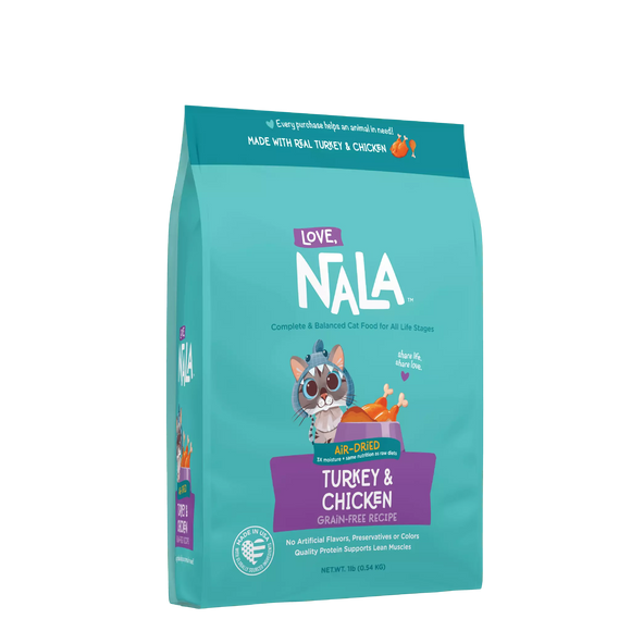 Love Nala Air Dried Grain Free Turkey/Chicken Cat 1lb