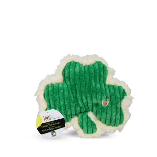 HuggleHounds HuggleFleece® & Corduroy Shamrock Plush Dog Toy