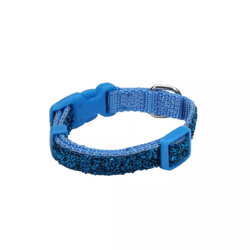 Coastal Pet Products Li'l Pals Adjustable Dog Collar with Glitter Overlay (Orchid Sparkle 3/8 x 8-12)