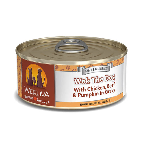 Weruva Classic Dog  Wok The Dog with Chicken, Beef & Pumpkin in Gravy Dog Food (5.5 Oz - 24pk)