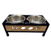 Indipets Luxe Craft Metal & Wood Feeders