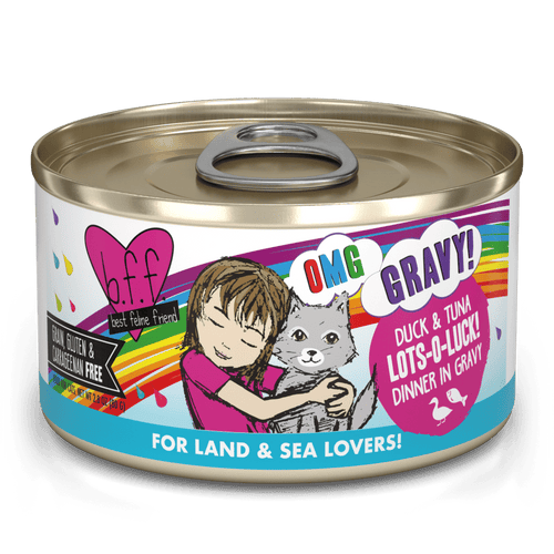 Weruva BFF Oh My Gravy Duck & Tuna Lots-O-Luck! Dinner in Gravy Canned Cat Food (5.5-oz, single)