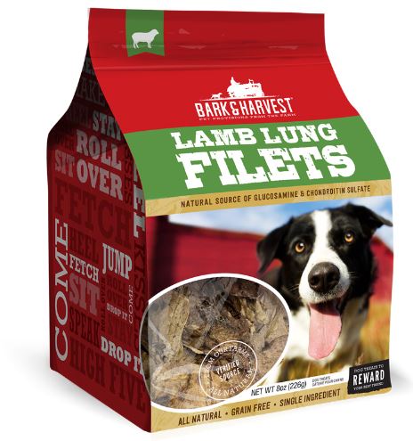 Bark & Harvest Lamb Lung Filets Dog Treats (8 oz)