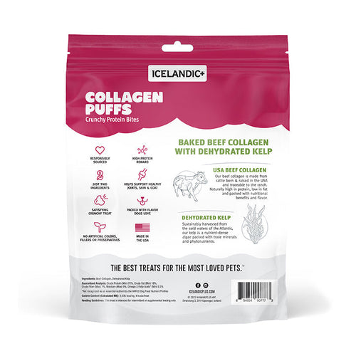 Icelandic Beef Collagen Puffs with Kelp Treats for Dogs