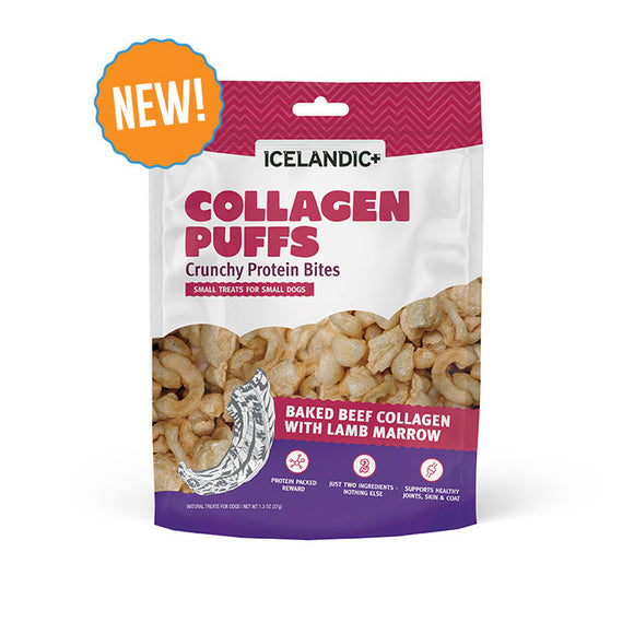 Icelandic+ Beef Collagen Puffs with Marrow Treats for Small Dogs