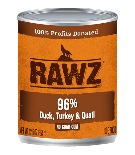 Rawz 96% Duck, Turkey & Quail Dog Food (12.5 oz)