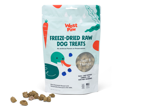 West Paw Freeze-Dried Raw Duck Dog Treats (2.5 Oz)