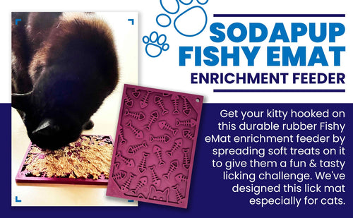 SodaPup Fishy Design Emat Enrichment Lick Mat