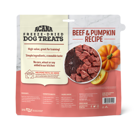 ACANA Beef & Pumpkin Freeze-Dried Treats (3.25 Oz)