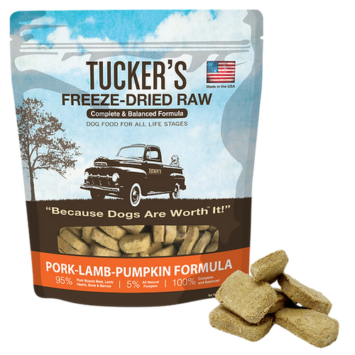 Tucker's Freeze-Dried Raw Pork-Lamb-Pumpkin Dog Food (14 oz)