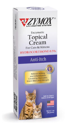 ZYMOX Enzymatic Topical Cream with 0.5% Hydrocortisone for Cats & Kittens (1-oz)