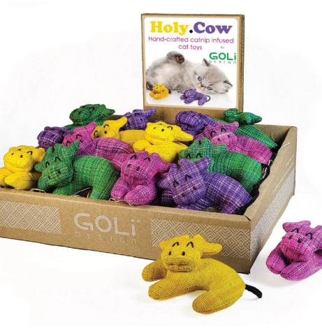 Goli Design Catnip Infused Holy Cow Cat Toy