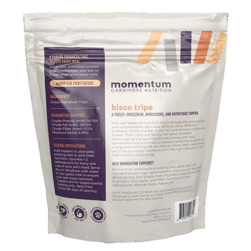 Momentum Carnivore Nutrition Bison Tripe Topper Freeze Dried Raw (3.75 oz)