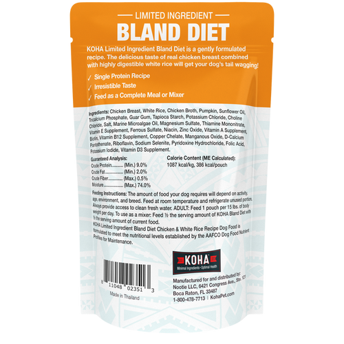 Koha Limited Ingredient Bland Diet Chicken & White Rice Recipe for Dogs (12.5 oz)