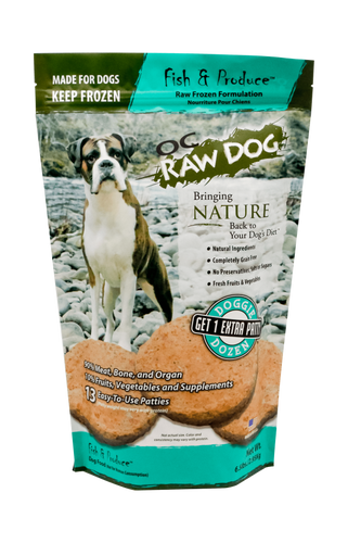 OC Raw Dog Frozen Fish & Produce Patty