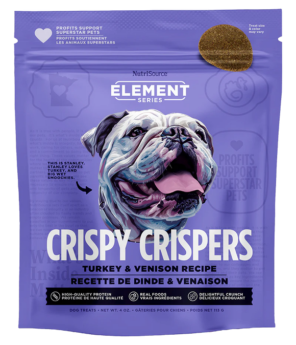 NutriSource Turkey & Venison Crispy Crispers High Protein Dog Treats