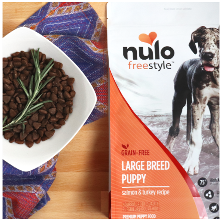 Nulo Freestyle High-Protein Kibble for Large Breed Puppies Salmon & Turkey Recipe Dry Dog Food (24 Lbs)