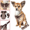 Pet Life Luxe Houndsome 2in1 Brown Revers Plaid Collar Harness-Leash* (Large)