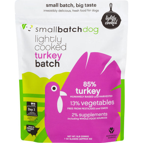 Smallbatch Dog Lightly Cooked Turkey Batch (5 lb)