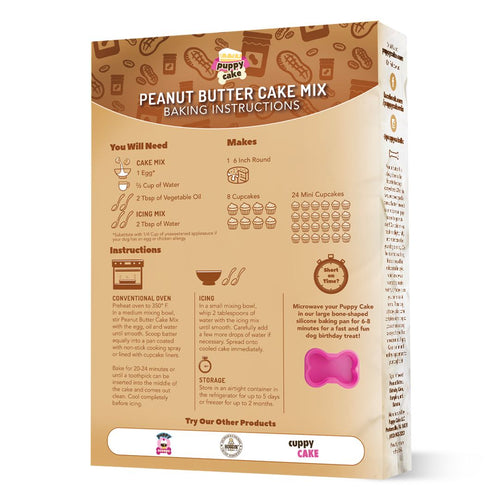 Puppy Cake Mix - Peanut Butter Wheat-Free (9 oz)