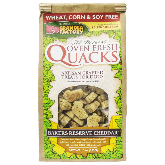 K9 Granola Quacks Bakers Reserve Cheddar Dog Treats