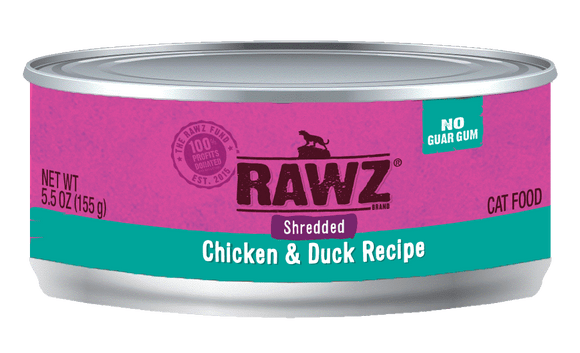 RAWZ® Shredded Chicken & Duck Cat Food Recipe (5.5 Oz)