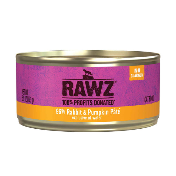 Rawz 96% Rabbit & Pumpkin Pate Cat Food (5.5 oz)