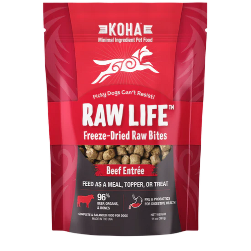 Koha Freeze-Dried Raw Bites Beef Entrée for Dogs (14 oz)