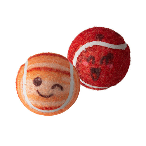 Snugarooz Behind Mars 2pk Tennis Squeaky Balls Dog Toy (6” 2Pk)