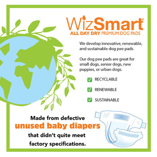 WizSmart Earth Friendly Ultra Dog Pads (8 cups)