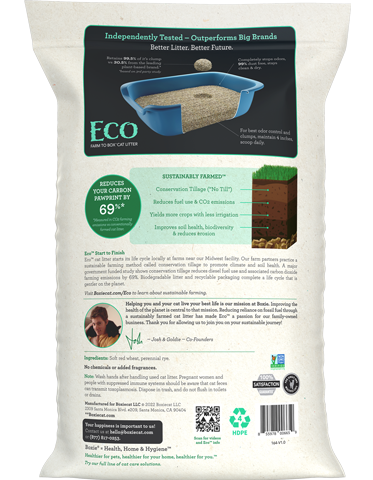 Boxie Eco™ Farm to Box Ultra Sustainable Plant-based Clumping Cat Litter