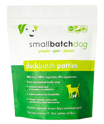 Smallbatch Duckbatch Frozen Dog Food (6 Lb Patties)