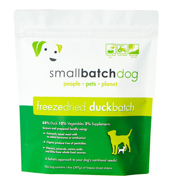 Smallbatch Duckbatch Freeze Dried Dog Food (14 Oz Sliders)