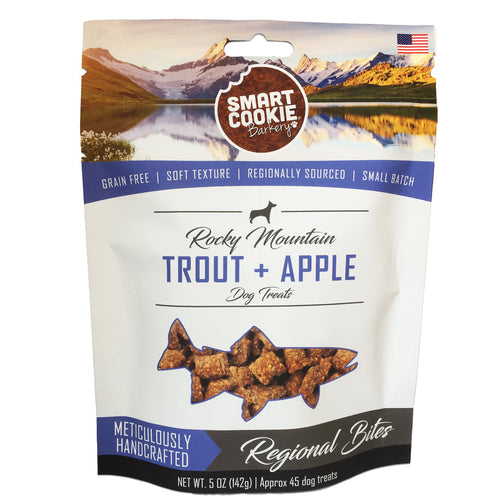 Smart Cookie Trout & Apple Grain Free Dog Treats for Sensitive Stomachs & Allergies