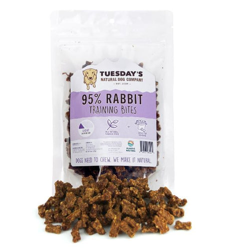 Tuesdays Natural Dog Company 95% Rabbit Training Bites Dog Treats