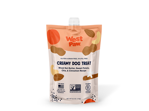 West Paw Nut Butter, Sweet Potato, Chia Seed Creamy Dog Treat (6.2 Oz)