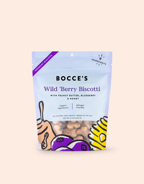 Bocce's Bakery Wild 'Berry Biscotti Biscuits